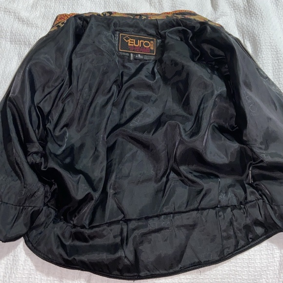 RARE HTF Vintage Euro Mond of California Leather fabric Jacket - Picture 8 of 16